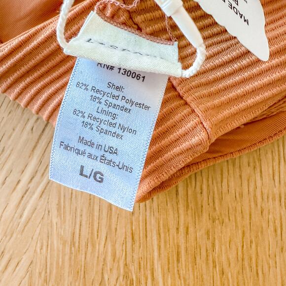 L Space Bikini Top Womens Lg Nikita Sienna Ribbed Eco‎ Chic Repreve Boho Summer - Picture 5 of 6